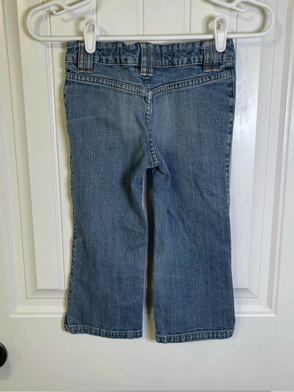 VF Jeanswear Girls 7R Blue Denim Jeans with Front Pocket Detail Y2K Flare Leg